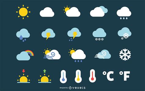 Weather Icons Vector Graphic Vector Download