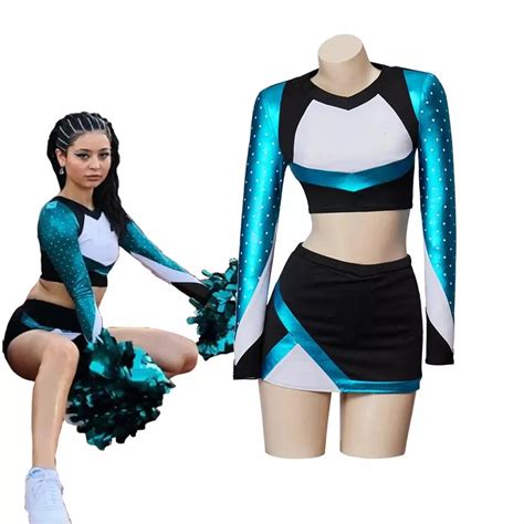 College Cheerleader Uniform Womens Plus Size Cheer Uniforms Custom High School Youth Long Sleeve ...