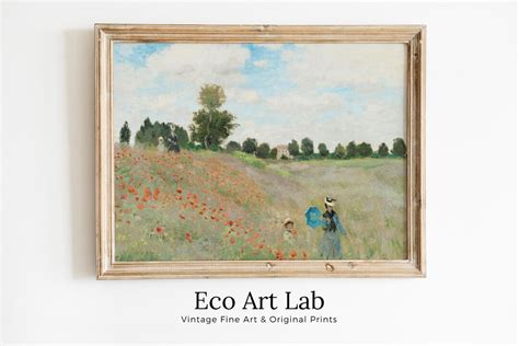 Claude Monet the Poppy Field Painting Famous Monet Art. Instant ...