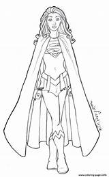 Supergirl 12 Coloring Page Printable sketch template