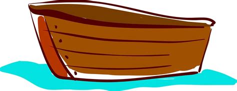 Wooden boat, illustration, vector on white background. 13823681 Vector Art at Vecteezy