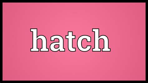 Hatch Meaning - YouTube