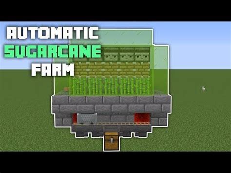 Minecraft: Automatic Sugar Cane Farm Tutorial [1.14-1.15] - YouTube in 2020 | Minecraft, Sugar ...