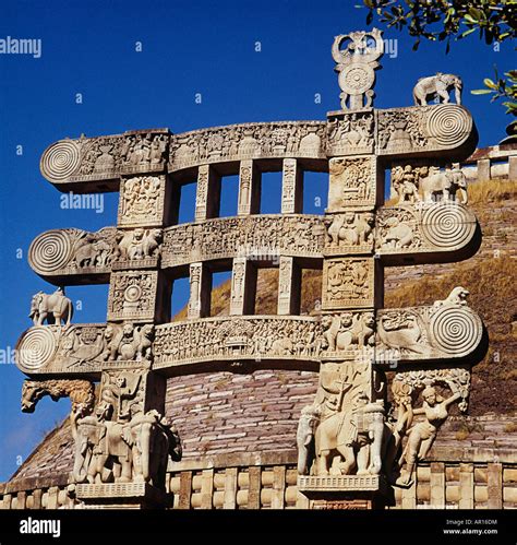 The 'Great Stupa' at Sanchi by Ashoka the Great in the 3rd century Stock Photo, Royalty Free ...