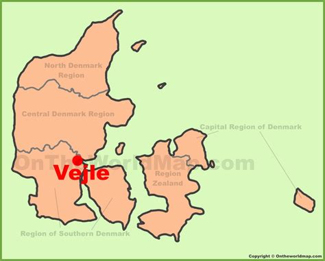 Vejle location on the Denmark Map - Ontheworldmap.com