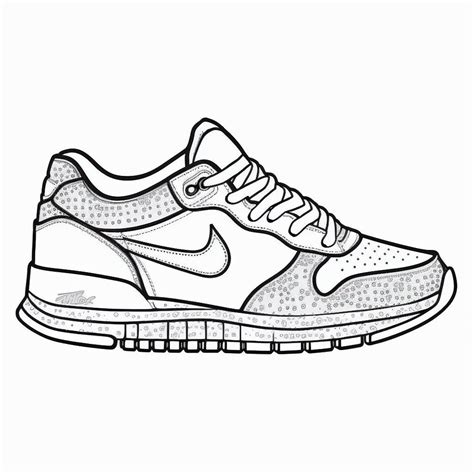 Nike Running Shoe Drawing