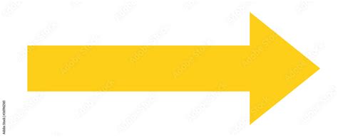 Yellow arrow to the right / vector, isolated Stock Vector | Adobe Stock