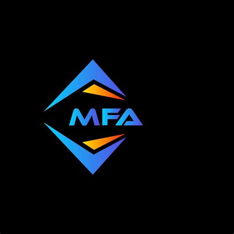 MFA abstract technology logo design on Black background. MFA creative ...