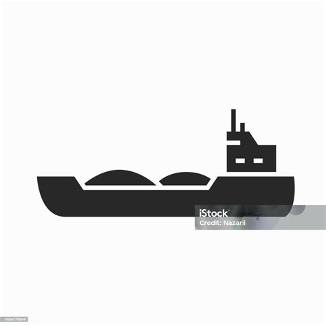 Barge Icon Water Cargo Transportation Isolated Vector Image Stock ...