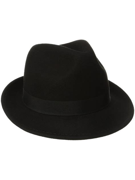 Men's Wool Felt Hat - Black - CU113UWZKD9