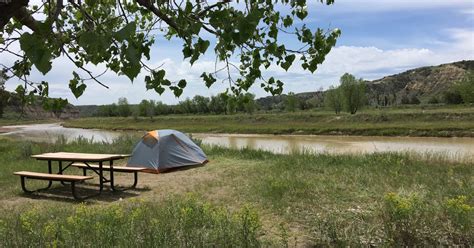 Camp at Cottonwood Campground in Theodore Roosevelt National Park, North Dakota