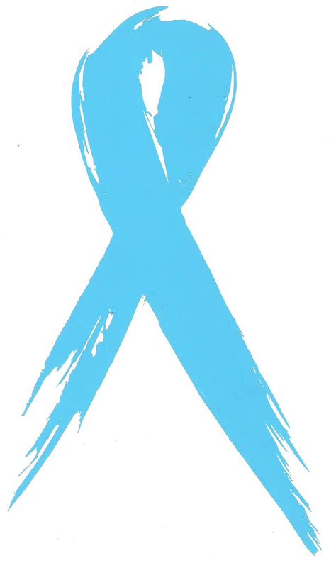 Blue Cancer Ribbon Tattoo