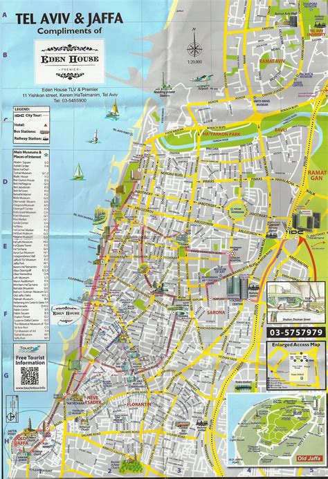 Street Map Of Tel Aviv Israel - Map Of Massachusetts