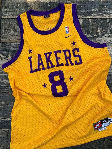 Nike 1957 Rewind Retro Stitched Lakers Basketball Jersey Kobe #8 | Boardwalk Vintage