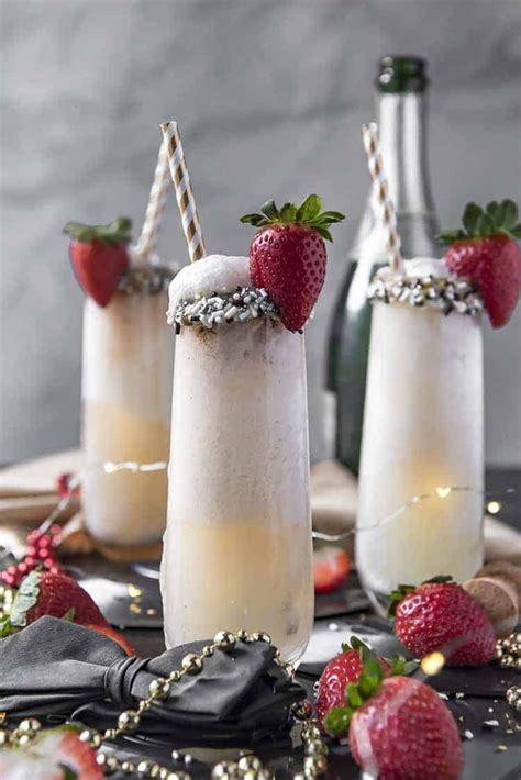 Ice Cream Champagne Floats • The Crumby Kitchen