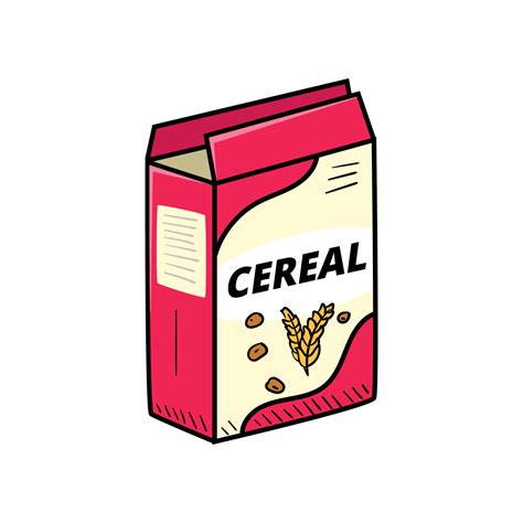 Cereal box vector illustration in colorful hand-drawn style 21503818 ...