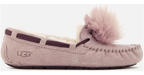 UGG Women's Dakota Moccasin Suede Slippers in Pink | Lyst