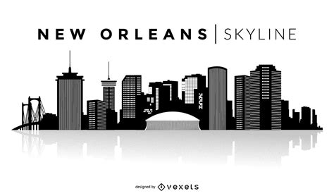 NEW ORLEANS SKYLINE Outline Silhouette Vector svg eps jpg png Digital ...