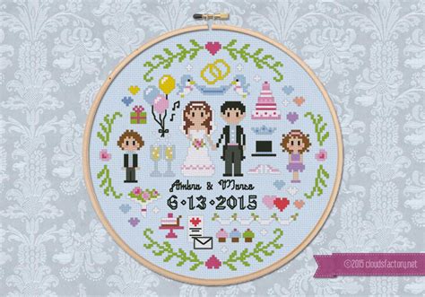 Wedding Sampler - Digital Cross Stitch Pattern