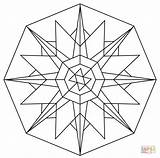 Simple Kaleidoscope Coloring Pages sketch template