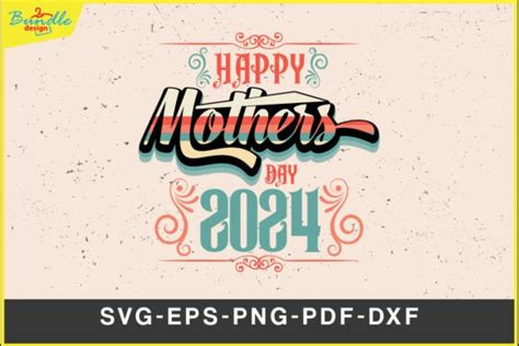 Happy Mother's Day Retro Vintage 2024 Graphic by zeerros · Creative Fabrica