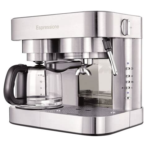 Espressione Stainless Steel Combination Espresso Machine & 10 Cup Drip ...