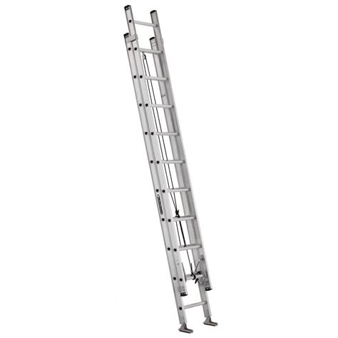 Louisville Ladder 20 ft. Aluminum Extension Ladder with 300 lbs. Load ...