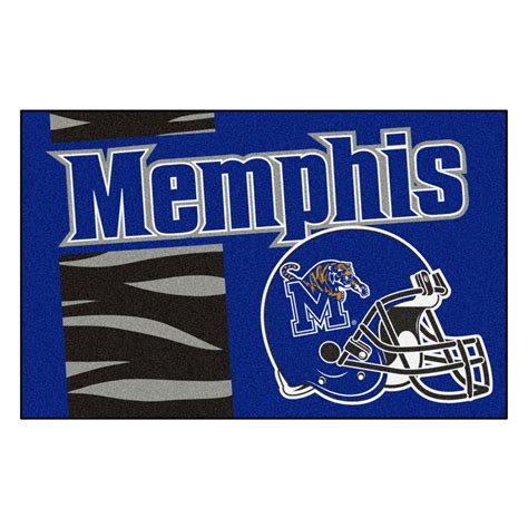 19" x 30" University of Memphis Uniform Blue Rectangle Starter Mat ...