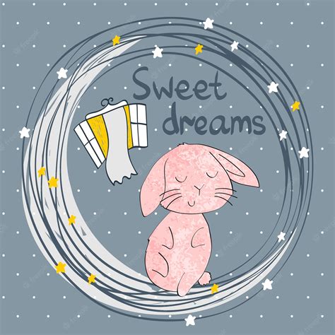 Premium Vector | Vector sleeping bunny