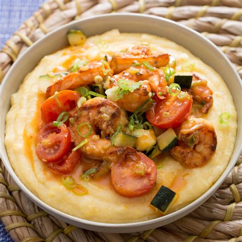 Recipe: Southern-Style Shrimp & Grits with Corn, Zucchini & Cherry ...