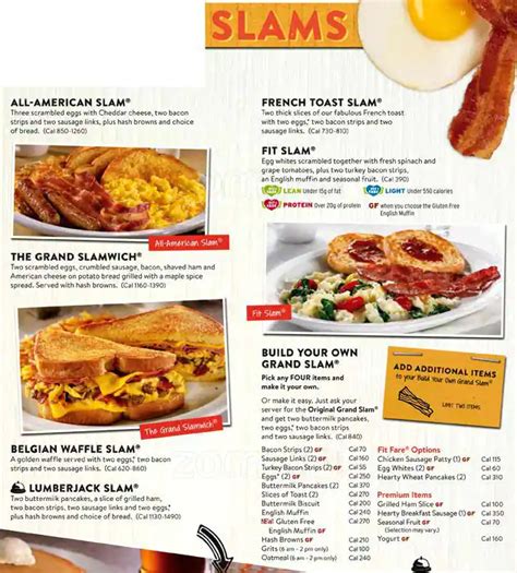 denny's restaurant menu prices