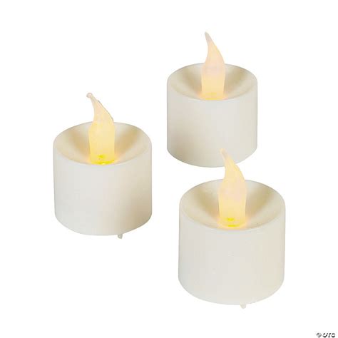 White Battery-Operated Votive Candles | Oriental Trading