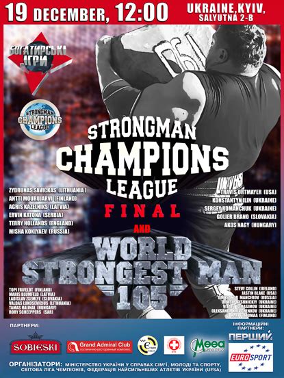 Strongman Champions League Finals & 105-kg Strongman World Championships