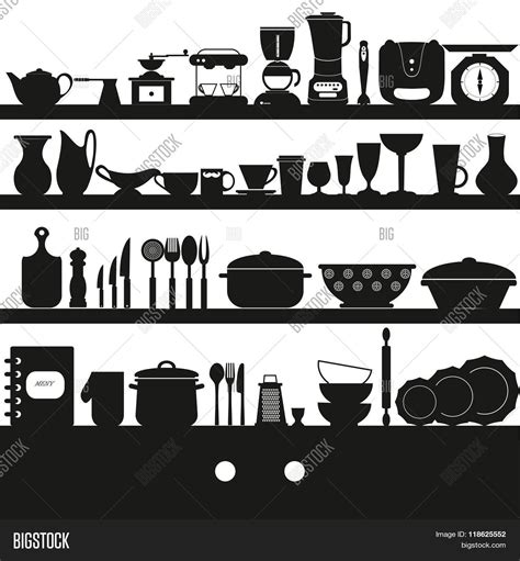 Cooking Tools Dishes Vector & Photo (Free Trial) | Bigstock