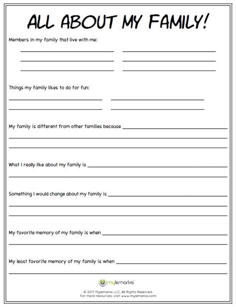 Family Therapy Worksheet & Example | Free PDF Download - Worksheets Library