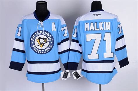 Pittsburgh Penguins #71 Evgeni Malkin Light Blue Jersey on sale,for ...