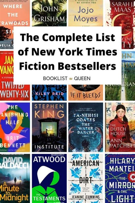 The Complete List of New York Times Fiction Best Sellers | Booklist Queen