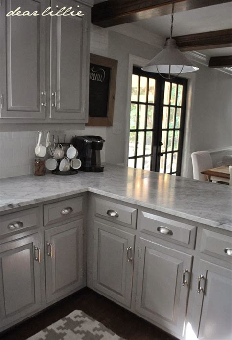 Dear Lillie: Darker Gray Cabinets and Our Marble Review