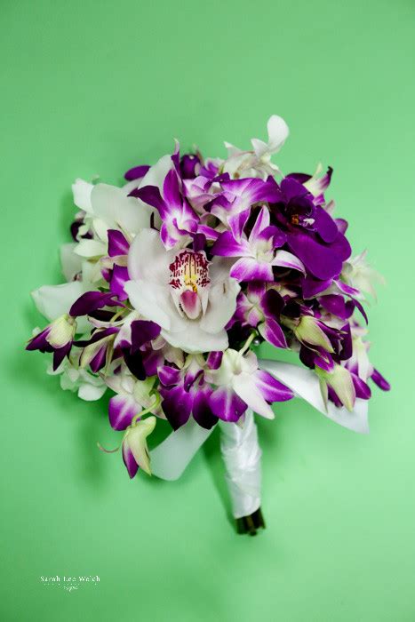 Mixed Purple Orchid Bridal Bouquet| Wedding Flowers| Fresh Flowers| Earle's Wedding| Custom ...