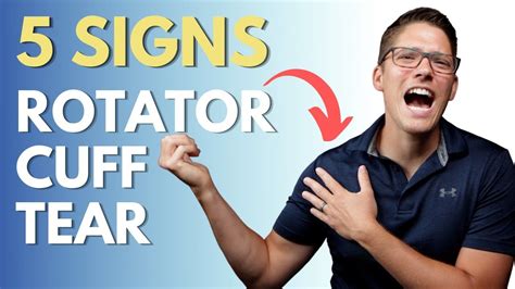 Top 5 Signs of a Rotator Cuff Tear - YouTube | Rotator cuff tear ...