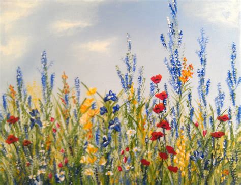 wildflowers hd wallpaper | Wildflower paintings, Flower painting canvas, Flower painting