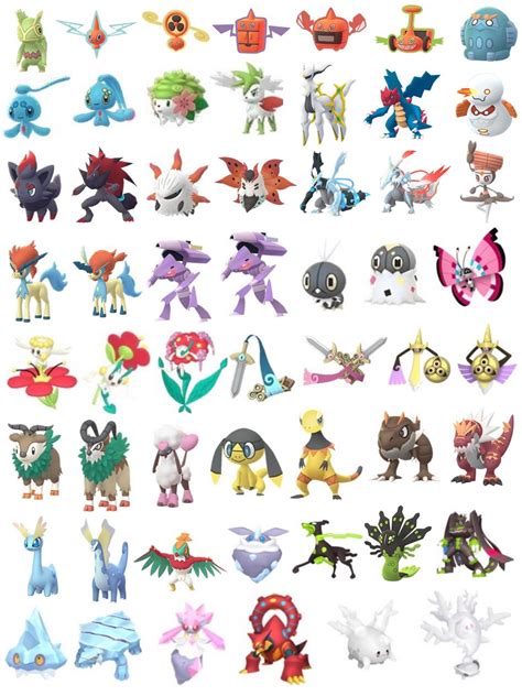 All remaining unreleased Pokémon from Generations 3 through 6, including Galarian forms and ...