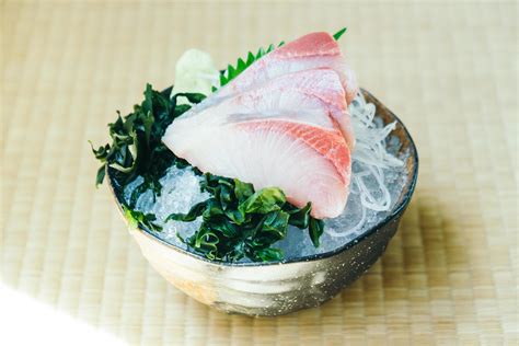 Raw with fresh hamachi meat fish sashimi 2790156 Stock Photo at Vecteezy