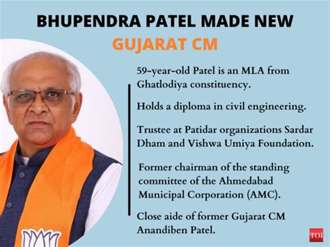 Bhupendra Patel: BJP MLA Bhupendra Patel named new Gujarat chief ...