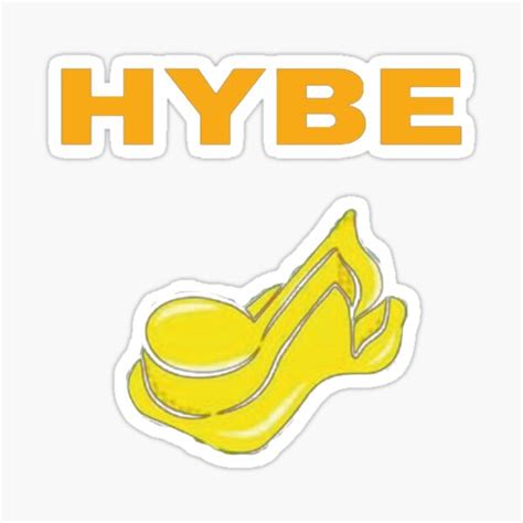 "HYBE" Sticker for Sale by evaali | Redbubble