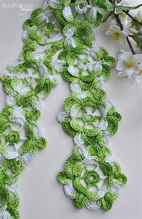 Spring Fling Scarf Crochet Crochet pattern by AllaKovalDesigns