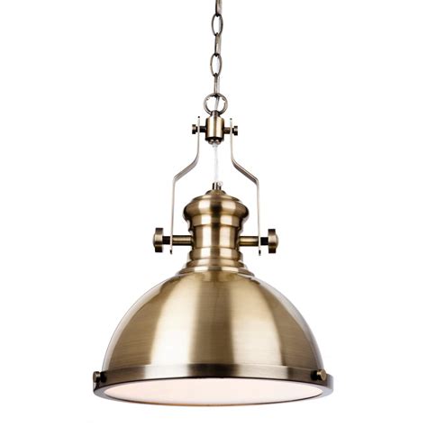 Polished Antique Brass Pendant Light - CENTURIA