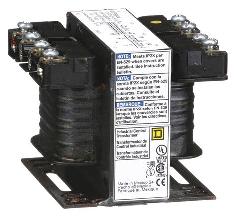 SQUARE D Control Transformer, 120V AC, 240V AC, 24V AC, 50 VA - 4R886|9070T50D23 - Grainger