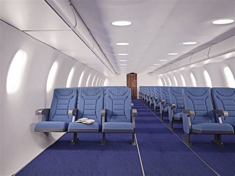 Airplane Interior with Traveling Passengers, Seamless Horizontal ...