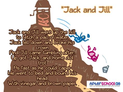 "Jack and Jill" #NurseryRhymes Nursery Rhymes Poems, Jack And Jill, Trot, Falling Down